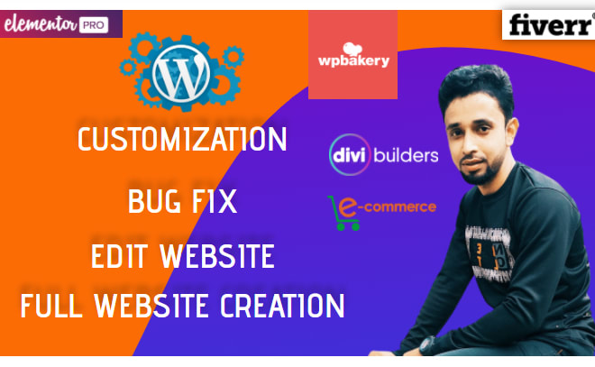 I will your wordpress website fix, design,customize,