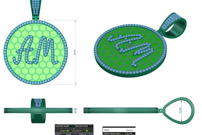 I will 3d cad jewelry designer