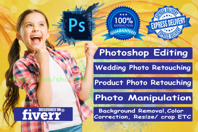 I will any image editing, retouching, enhancement, manipulation, restoration jobs