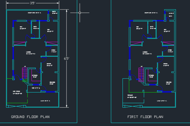 I will architectural drawings in autocad