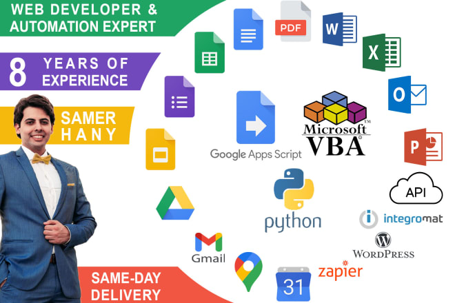 I will automate google sheet and excel formulas, macros, gas, vba, api