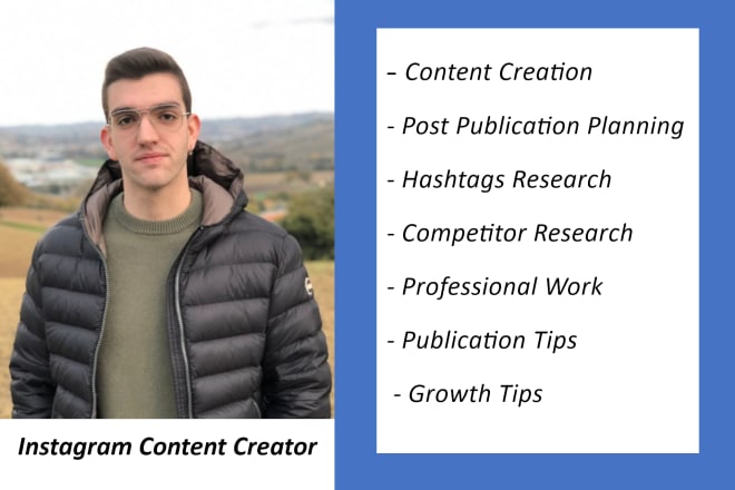 I will be your instagram content creator