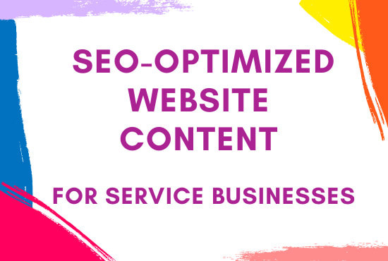 I will be your SEO website content writer for your service business
