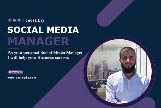 I will be your social media marketing manager and content creator