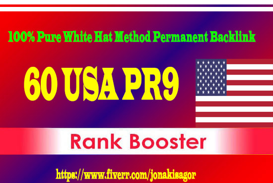 I will build 60 USA pr9 high quality SEO safe authority backlink, link building