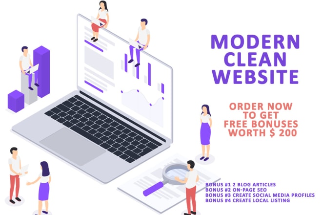 I will build a modern clean wordpress website