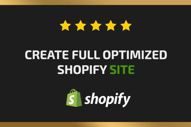 I will build a shopify ecommerce store