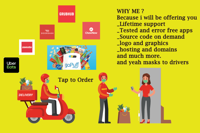 I will build custom food delivery app like ubereats doordash talabat gruhub zomato