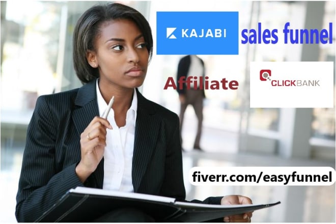 I will build email funnel clickbank affiliate marketing and kajabi sales funnel