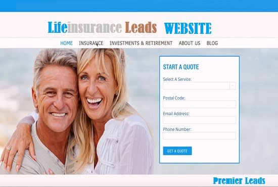 I will build insurance website, landing page for life insurance leads