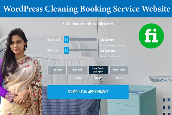 I will build up online house cleaning booking services website