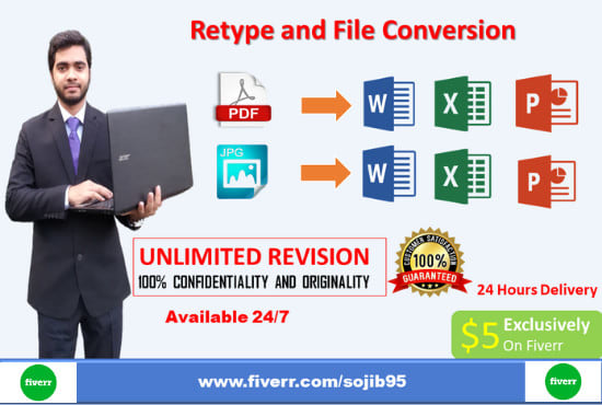 I will convert image or PDF file to excel, word