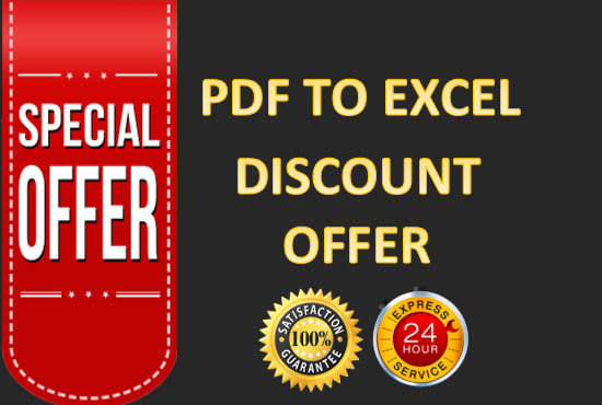 I will convert PDF to excel instantly