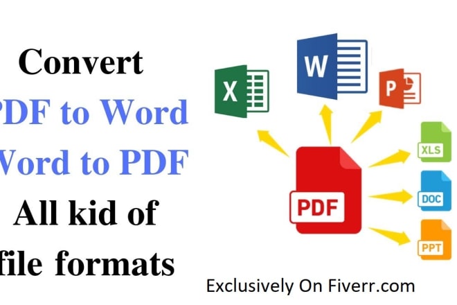 I will convert PDF to word and word to PDF