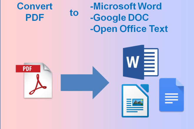 I will convert PDF to word, google doc