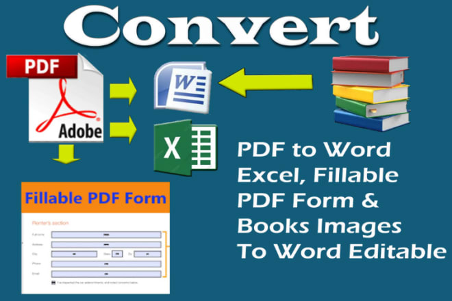 I will convert PDF to word, pdf to excel, copy paste, data entry