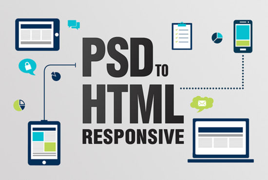 I will convert psd to html, png to html, sass, less, bootstrap