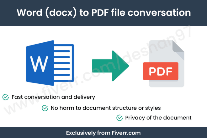 I will convert word doc to PDF in 24 hrs