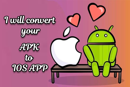 I will convert your android apk to ios app