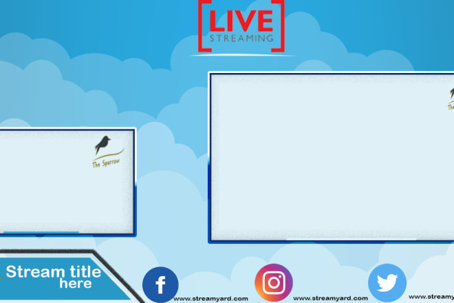 I will creat streamyard overlay for your streaming