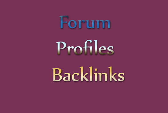 I will create 100 forum post backlinks to get loads of traffic