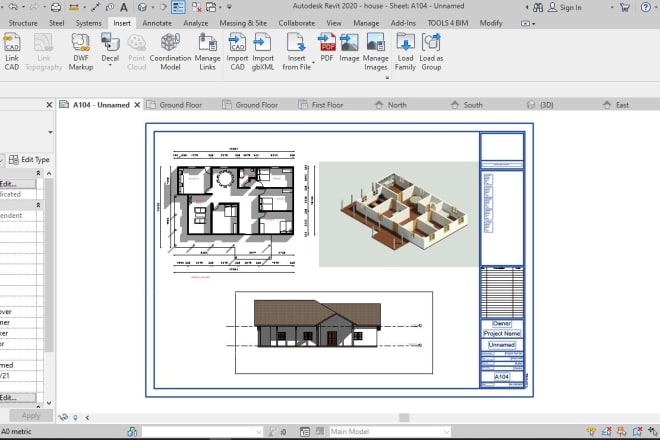 I will create 2d, 3d floor plan and elevation in autodesk revit