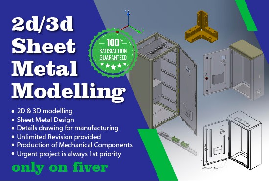 I will create 2d 3d mechanical part drawings by inventor autocad