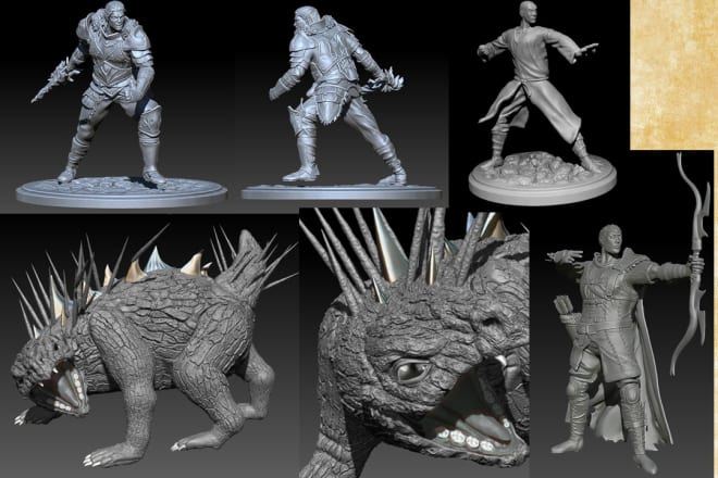 I will create 3d models for 3d printing miniatures