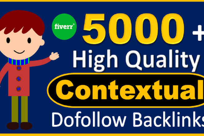 I will create 5000 contextual dofollow authority backlinks for SEO