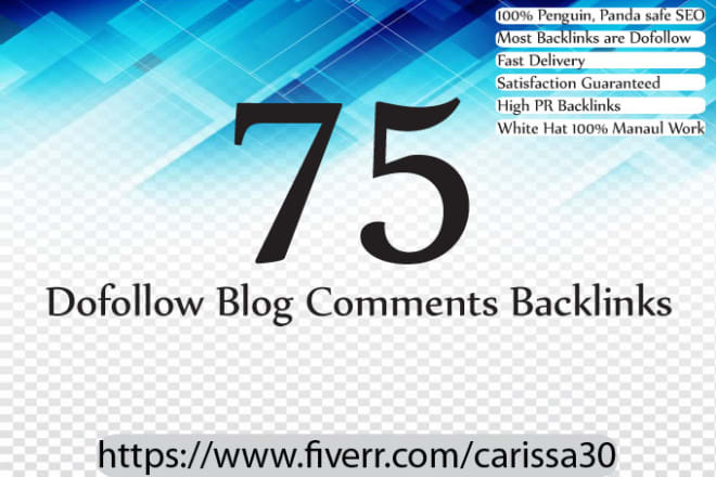 I will create 75 manual dofollow backlinks for your site