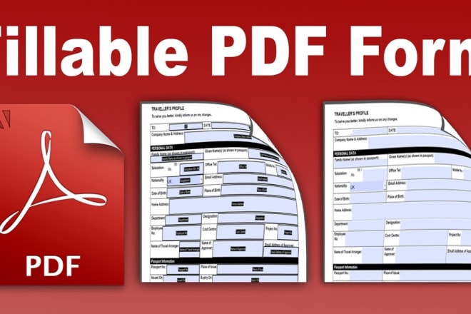 I will create a fillable pdf form and interactive pdf design