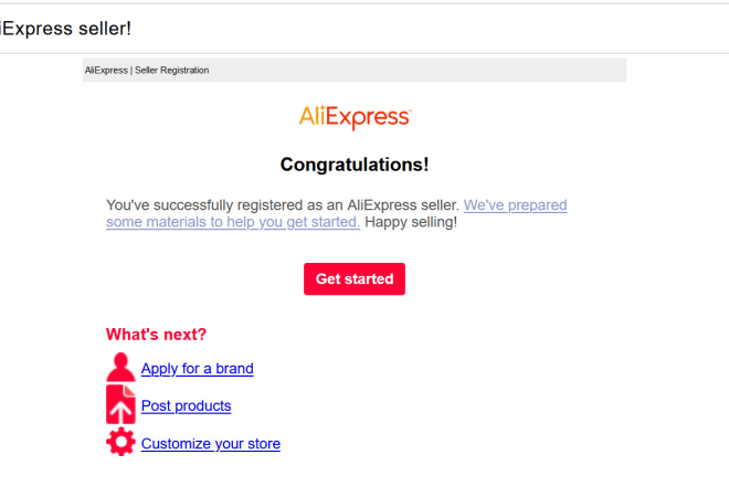 I will create a full verified aliexpress seller account with kyc