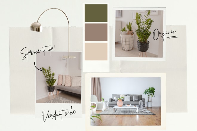 I will create a interior or fashion mood board