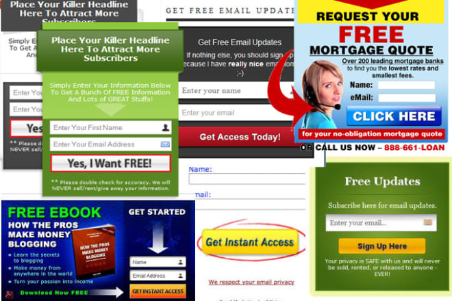 I will create a killer optin form or popup form for your website
