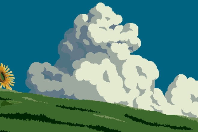 I will create a pixel art background for you