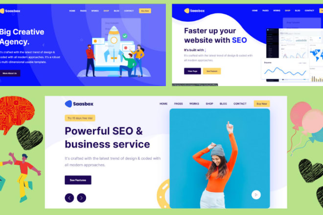 I will create a professional website for your smma or saas