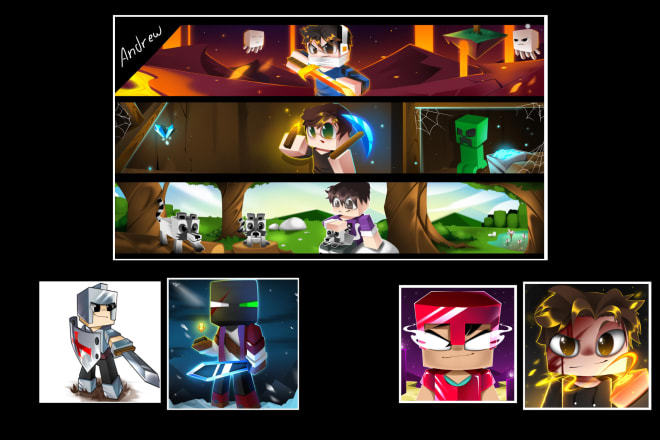 I will create a profile or banner for your minecraft skin