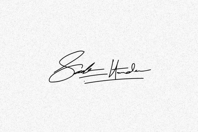 I will create a real digital handwritten signature