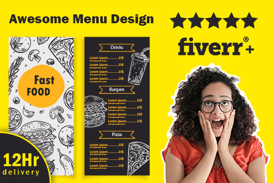 I will create a restaurant menu design or food menu