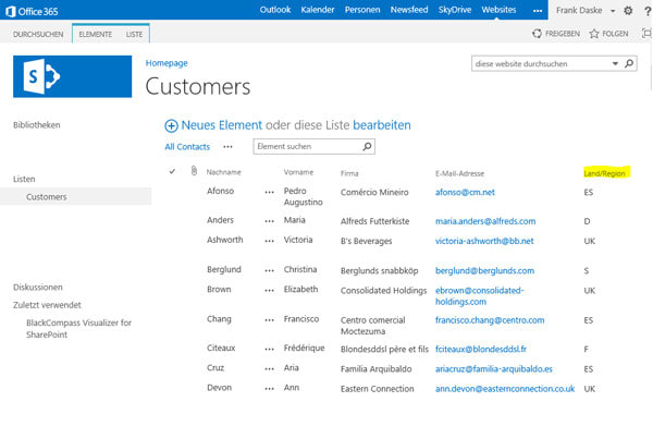 I will create a sharepoint online list with columns
