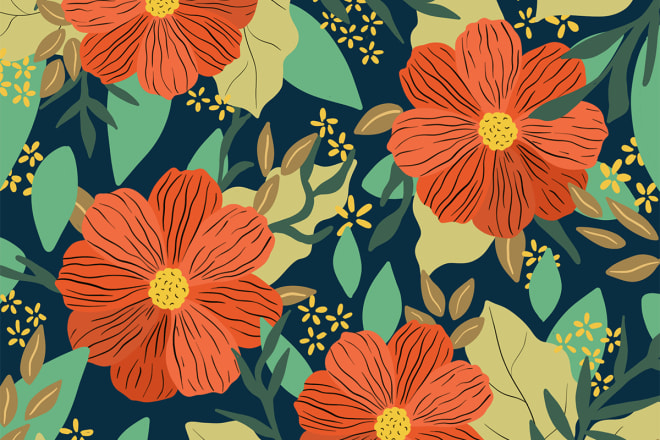I will create a unique hand drawn pattern design