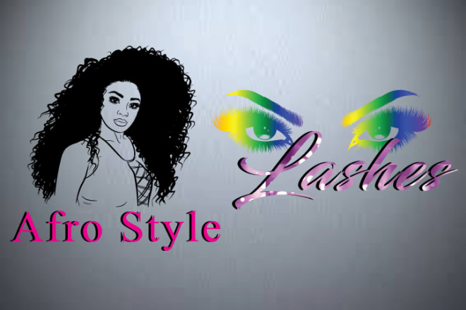 I will create afro hair and eyelashes logo