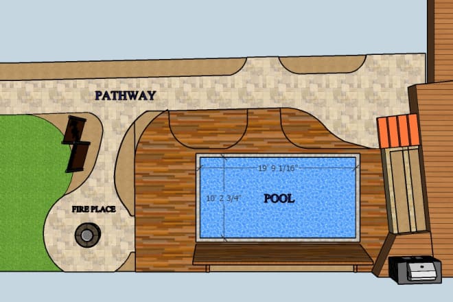 I will create amazing 2d landscape plan,backyard,garden,pool,deck,patio plan