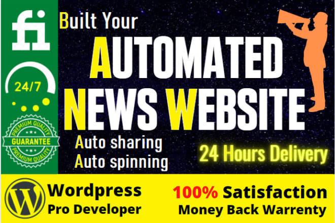 I will create automated news website wordpress autopilot news blog