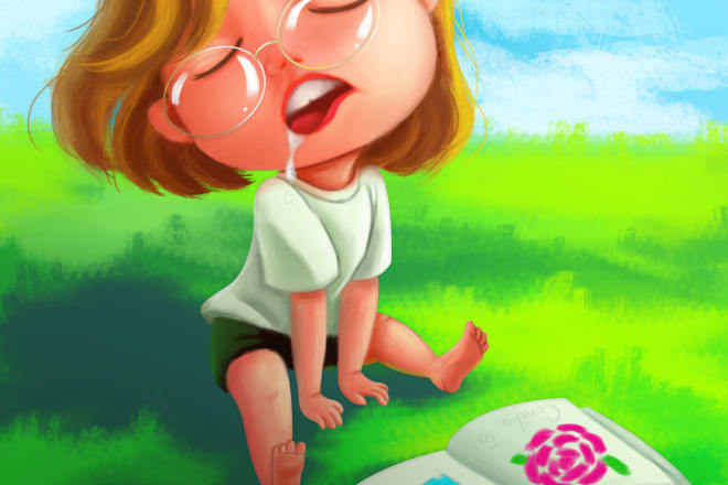 I will create awesome children book illustrations for you