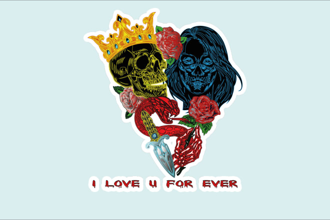 I will create awesome design sticker and tshirt