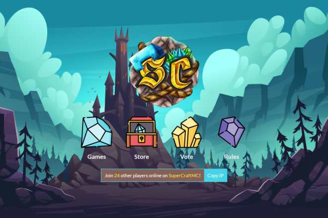 I will create awesome website for minecraft server