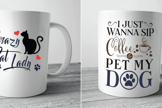 I will create beautiful custom mug design bundle