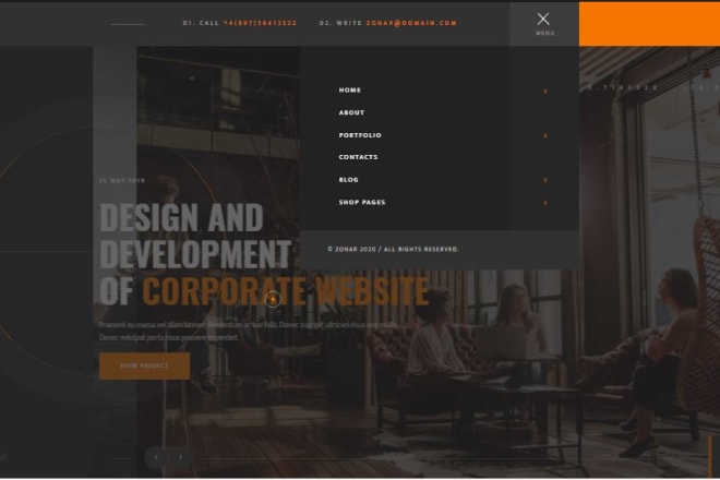 I will create business website, photography website portfolio website