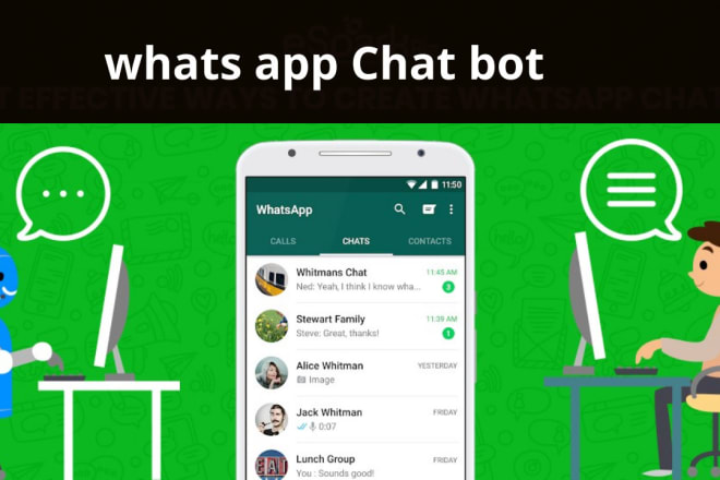 I will create chat bot on whats app,messenger,telegram